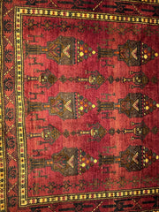 290 x 130 cm Fine Persian Old Baluch Rug Hand-Knotted Red & Brown Colour - Rugoutlet