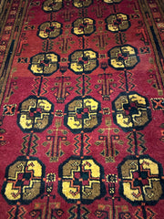 240 x 126 cm Fine Persian Old Baluch Rug Hand-Knotted Red & Yellow Colour - Rugoutlet