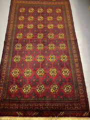 200 x 112 cm Fine Persian Old Baluch Rug Hand-Knotted Red & Yellow Colour - Rugoutlet