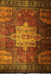 265 x 126 cm Fine Persian Old Baluch Rug Hand-Knotted Yellow & Brown Colour - Rugoutlet