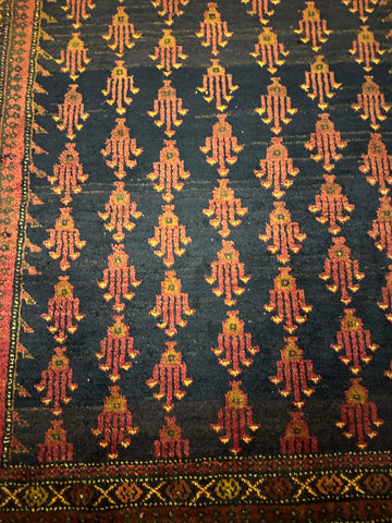 275 x 125 cm Fine Persian Old Baluch Rug Hand-Knotted Orange & Yellow Colour - Rugoutlet