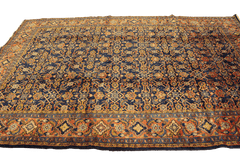 343x220 cm Persian Mahal Sarough Tribal Wool Rugs Hand Knotted Blue - Rugoutlet