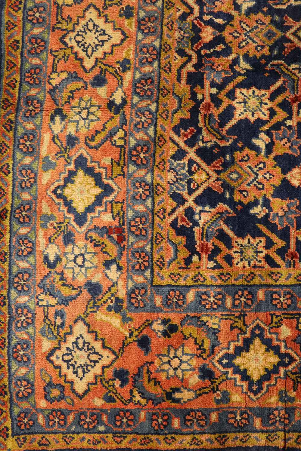 343x220 cm Persian Mahal Sarough Tribal Wool Rugs Hand Knotted Blue - Rugoutlet