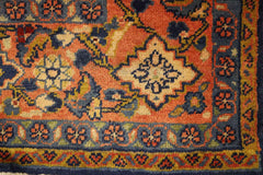 343x220 cm Persian Mahal Sarough Tribal Wool Rugs Hand Knotted Blue - Rugoutlet