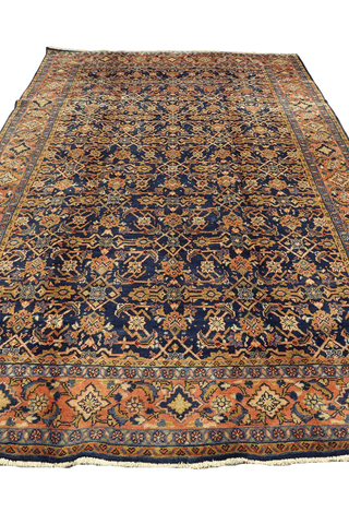 343x220 cm Persian Mahal Sarough Tribal Wool Rugs Hand Knotted Blue - Rugoutlet
