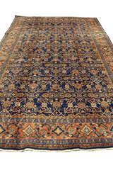 343x220 cm Persian Mahal Sarough Tribal Wool Rugs Hand Knotted Blue - Rugoutlet