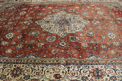 402x272 cm Persian Sarouqh Tribal Wool Rugs Hand Knotted Mustard - Rugoutlet