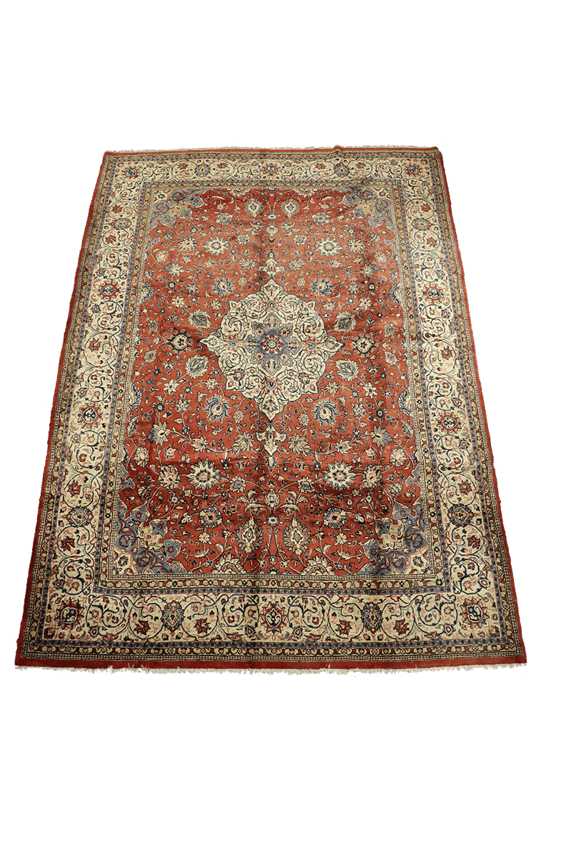 402x272 cm Persian Sarouqh Tribal Wool Rugs Hand Knotted Mustard - Rugoutlet