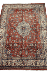 402x272 cm Persian Sarouqh Tribal Wool Rugs Hand Knotted Mustard - Rugoutlet