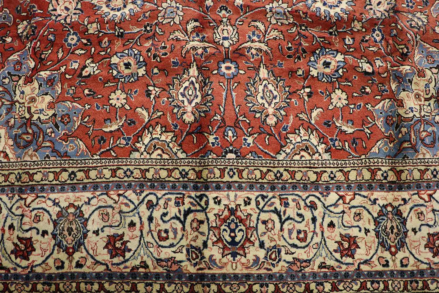 402x272 cm Persian Sarouqh Tribal Wool Rugs Hand Knotted Mustard - Rugoutlet