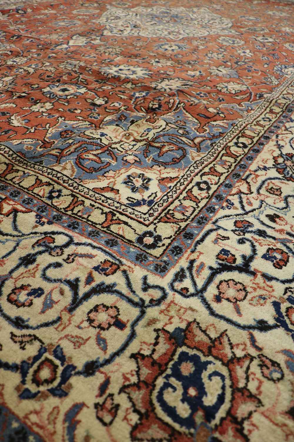 402x272 cm Persian Sarouqh Tribal Wool Rugs Hand Knotted Mustard - Rugoutlet