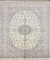 Persian Nain Silk Handmade Rug 310 x 207 cm (10.17 x 6.79 ft)