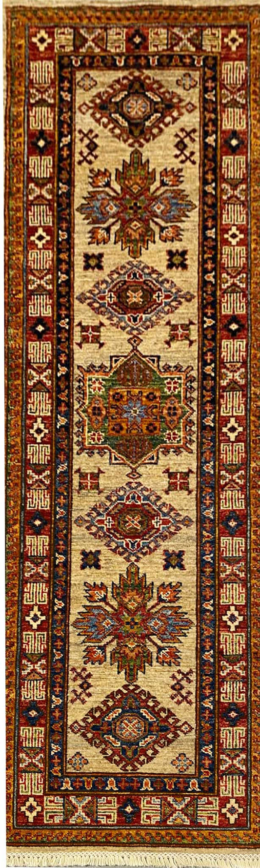 Kazak Natural Dye Wool Runner Rug  170 x 58 cm (5.5 x 1.9 ft)