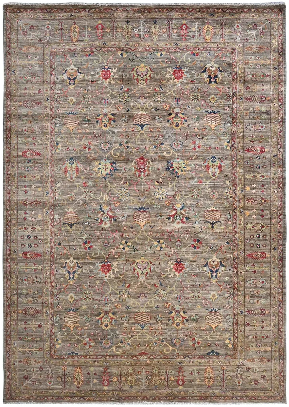 Handmade Sultani Design Natural dye Rug 3.75 x 2.60 m