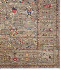 Handmade Sultani Design Natural dye Rug 3.75 x 2.60 m