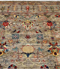 Handmade Sultani Design Natural dye Rug 2.87 x 2.46 m