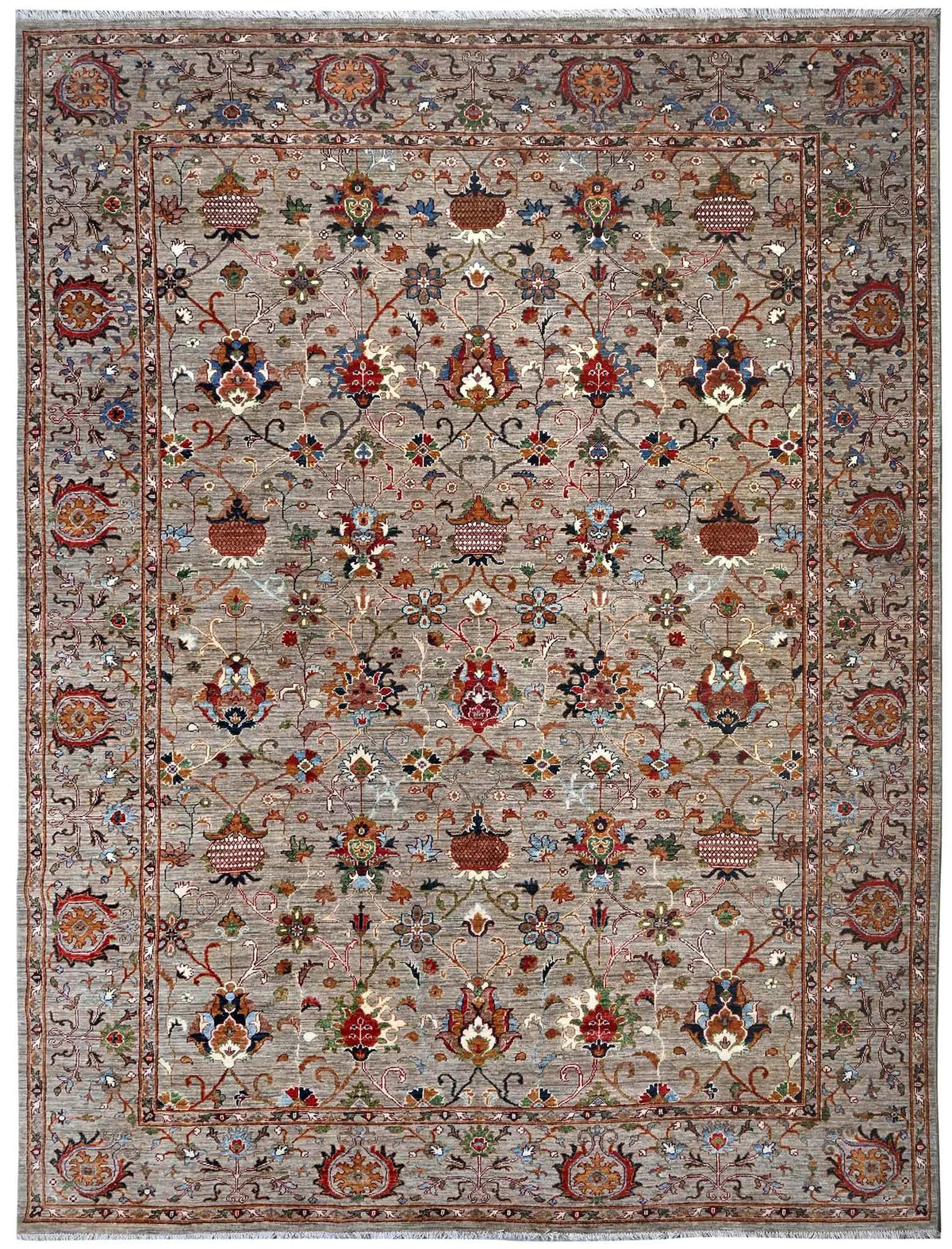 Handmade Sultani Design Natural dye Rug 3.50 x 2.68 m