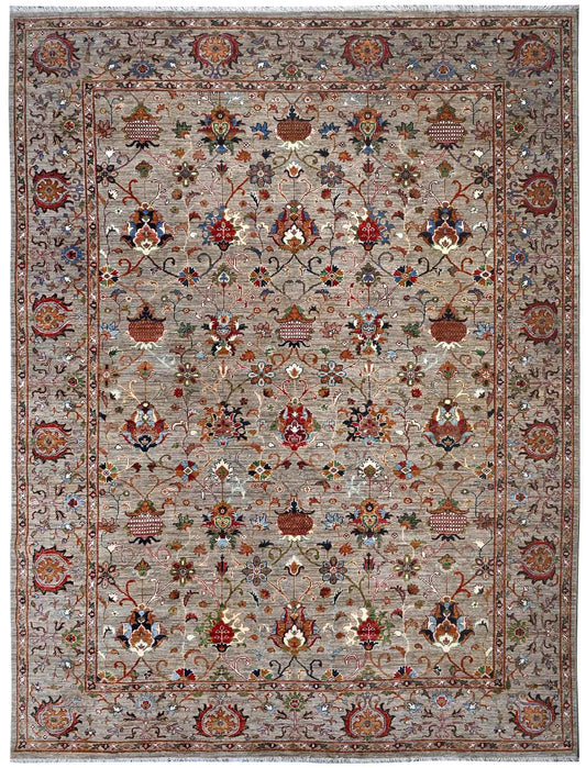 Handmade Sultani Design Natural dye Rug 3.50 x 2.68 m