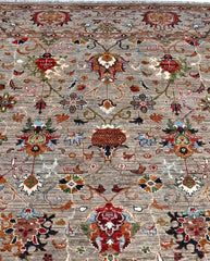 Handmade Sultani Design Natural dye Rug 3.50 x 2.68 m