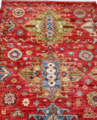 Kazak Natural Dye Wool Runner Rug  2.47 X 0.78 m (8.1 X 2.5 ft)