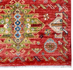 Kazak Natural Dye Wool Runner Rug  2.47 X 0.78 m (8.1 X 2.5 ft)