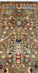 Kazak Natural Dye Wool Runner Rug  2.37 X 0.70 m (7.7 X 2.2 ft)