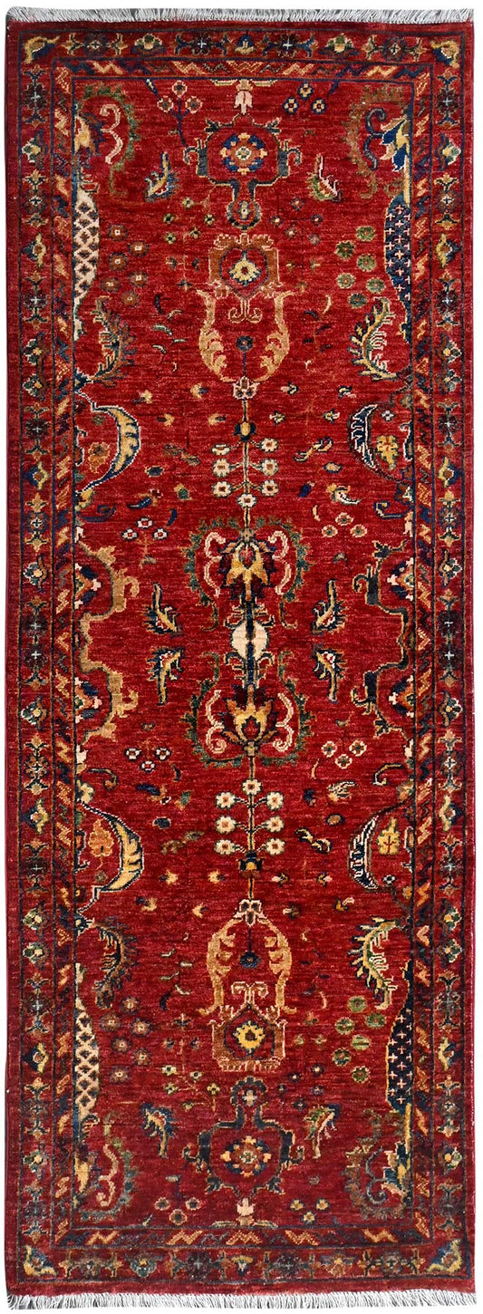 Kazak Natural Dye Wool Runner Rug  1.60 X 1.00 m (5.2 X 3.2 ft)