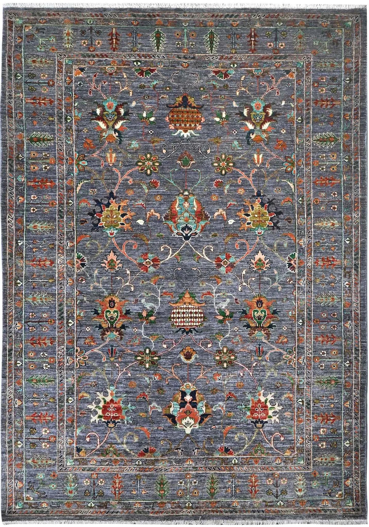 Handmade Sultani Design Natural dye Rug 2.94 x 2.02 m