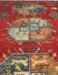 Kazak Natural Dye Wool Runner Rug  2.43 X 0.80 m (7.9 X 2.6 ft)