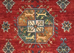 Kazak Natural Dye Wool Runner Rug  2.43 X 0.80 m (7.9 X 2.6 ft)