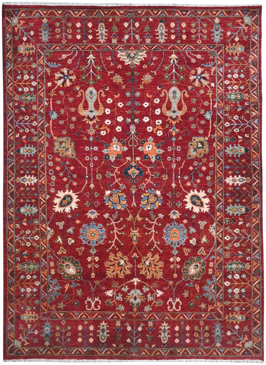 Handmade Sultani Design Natural dye Rug 2.95 x 1.98 m