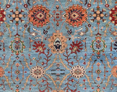 Handmade Sultani Design Natural dye Rug 2.95 x 1.96 m