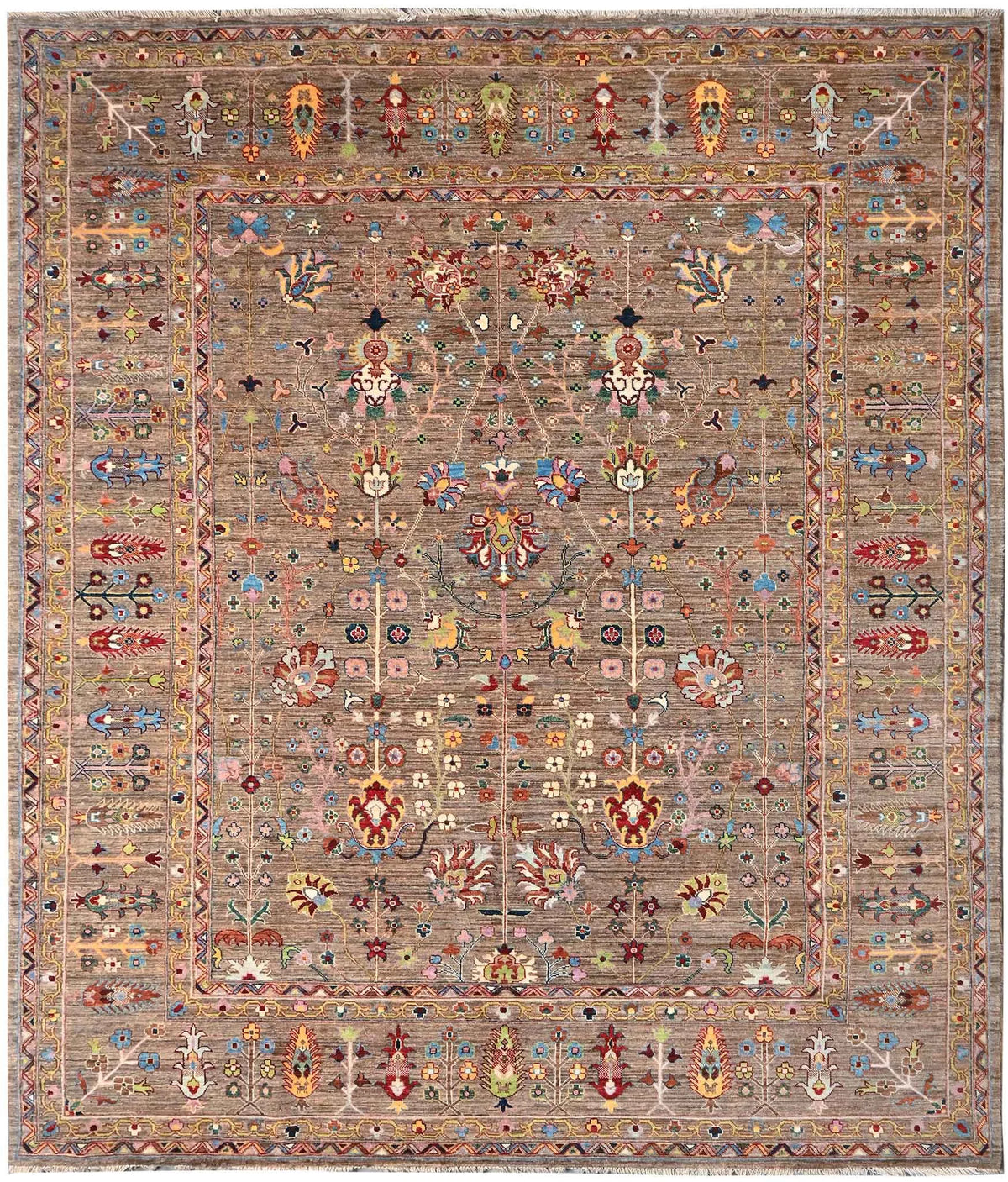 Handmade Sultani Design Natural dye Rug 2.98 x 2.48 m