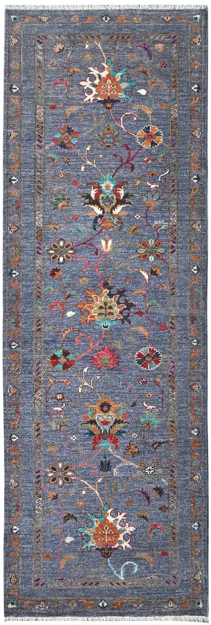 Kazak Natural Dye Wool Runner Rug  2.40 X 0.80 m (7.8 X 2.6 ft)