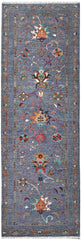 Kazak Natural Dye Wool Runner Rug  2.40 X 0.80 m (7.8 X 2.6 ft)