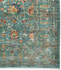 Handmade Sultani Design Natural dye Rug 2.94 x 2.08 m