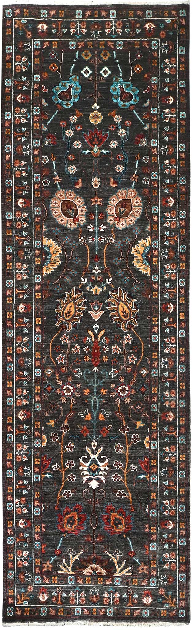 Kazak Natural Dye Wool Runner Rug  2.72 X 0.84 m (8.9 X 2.7 ft)