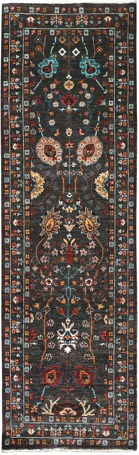 Kazak Natural Dye Wool Runner Rug  2.72 X 0.84 m (8.9 X 2.7 ft)