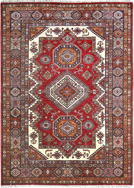 Handmade Kazak Wool Rug 2.35 X 1.70 m (7.7 X 5.5 Ft)