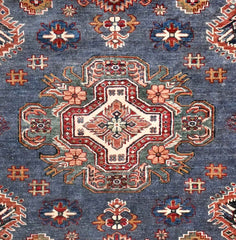 Handmade Kazak Wool Rug 2.40 X 1.77 m (7.8 X 5.8 Ft)