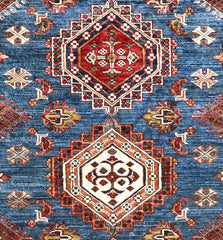 Handmade Kazak Wool Rug 2.47 X 1.84 m (8.1 X 6 Ft)