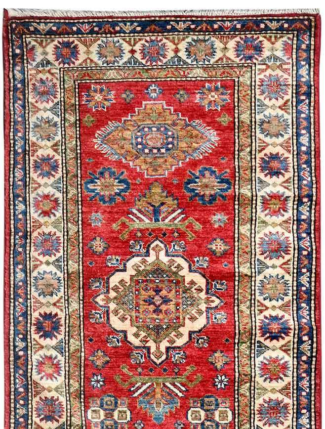 Kazak Natural Dye Wool Runner Rug 2.52 X 0.82 m (8.2 X 2.6 ft)