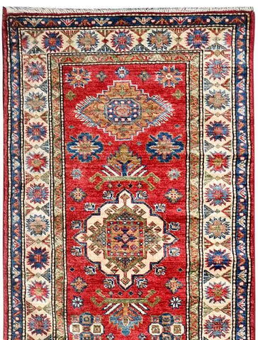 Kazak Natural Dye Wool Runner Rug 2.52 X 0.82 m (8.2 X 2.6 ft)