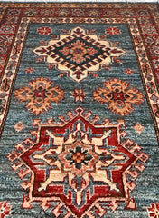 Kazak Natural Dye Wool Runner Rug  2.94 X 0.76 m (9.6 X 2.4 ft)