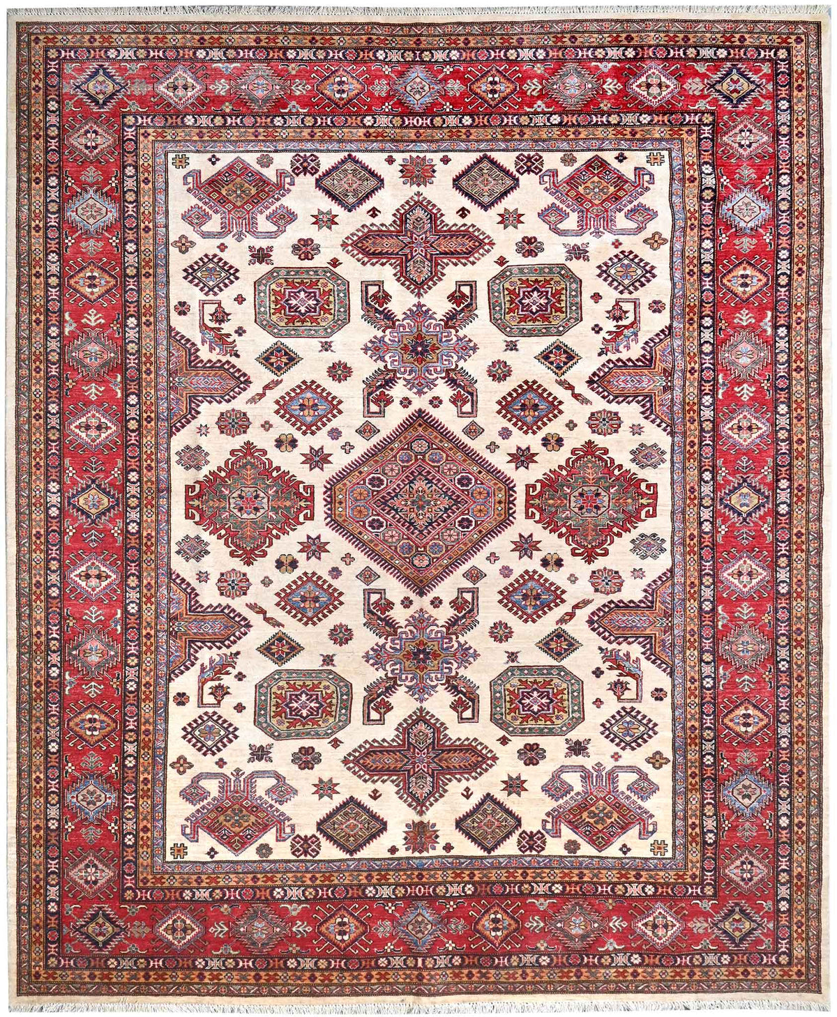 Handmade Kazak Wool Rug 3.05 X 2.52 m (10 X 8.2 ft)