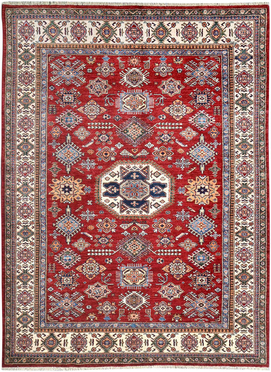 Handmade Kazak Wool Rug 2.90 X 2.07 m (9.5 X 6.7 ft)