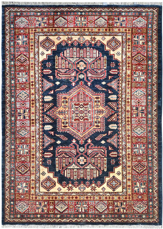 Handmade Kazak Wool Rug 1.81 X 1.25 m (5.9 X 4.1 ft)