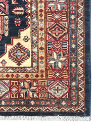 Handmade Kazak Wool Rug 1.81 X 1.25 m (5.9 X 4.1 ft)