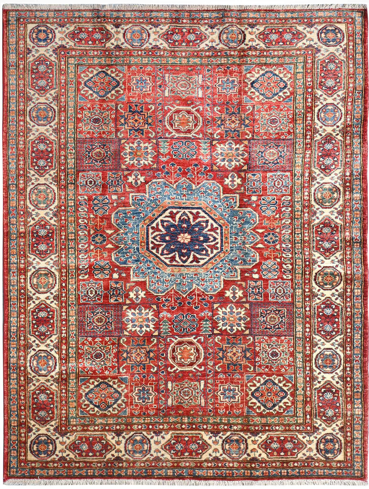 Handmade Kazak Wool Rug 2.00 X 1.52 m (6.5 X 4.9 ft)