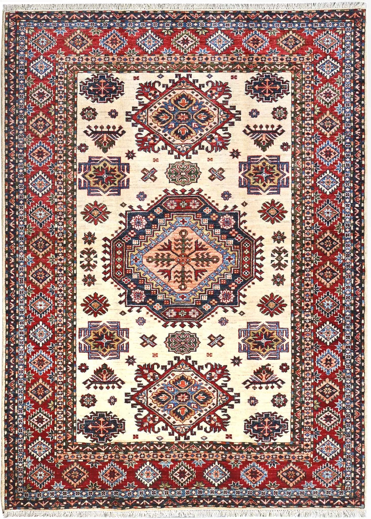 Handmade Kazak Wool Rug 2.00 X 1.50 m (6.5 X 4.9 ft)